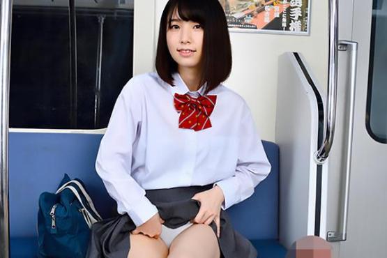 【制服】久留木玲 花狩まい 痴女JKと電車内で相互オナニー鑑賞！思春期まんこに中年チンポをぶち込む